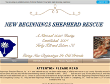 Tablet Screenshot of newbeginningsrescue.com